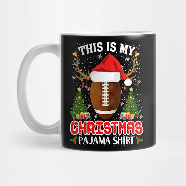 Christmas Pajama Santa Reindeer Football by xylalevans